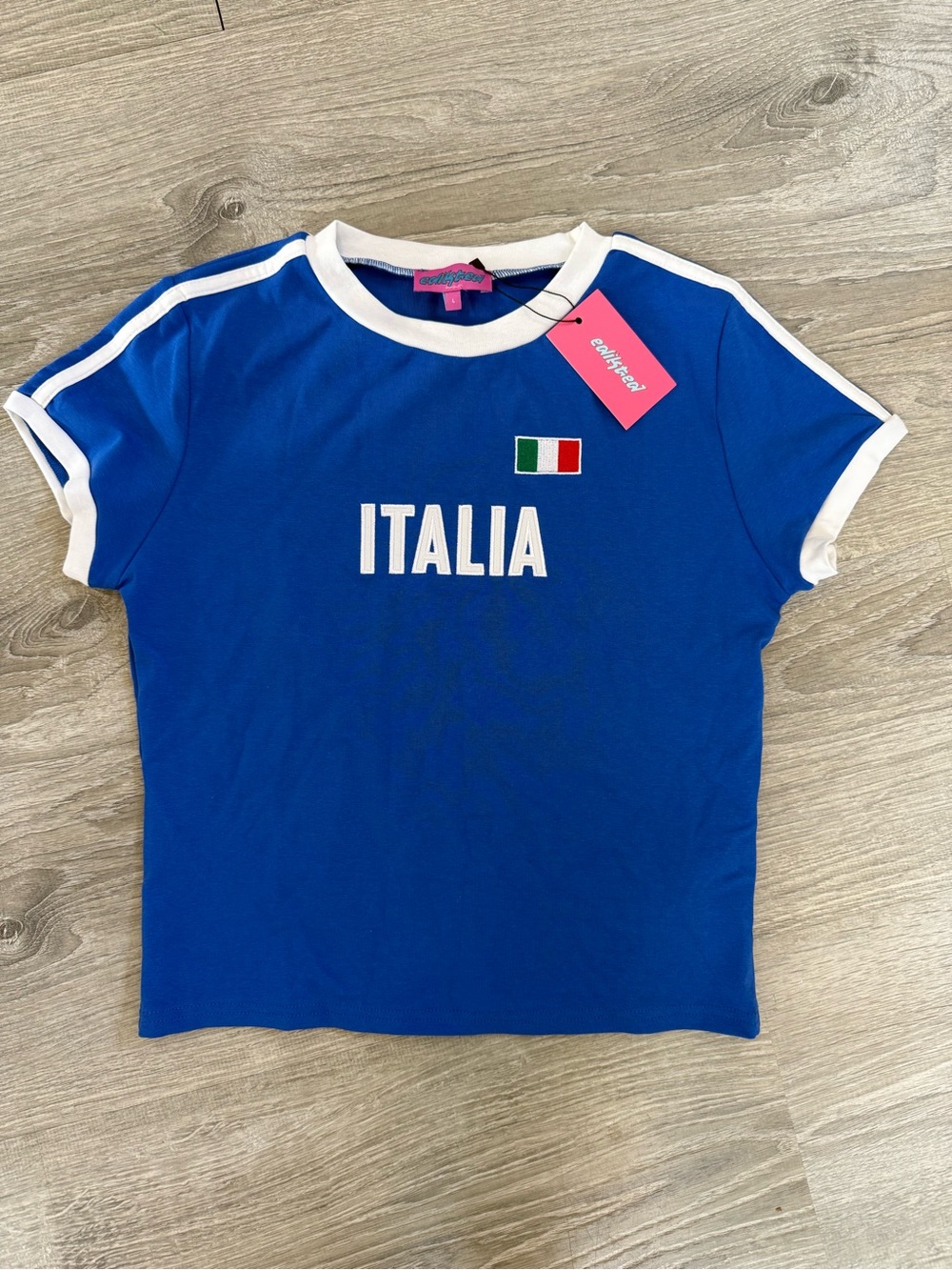 Edikted Italia Ringer Tee Italy Soccer - World Cup - Italian